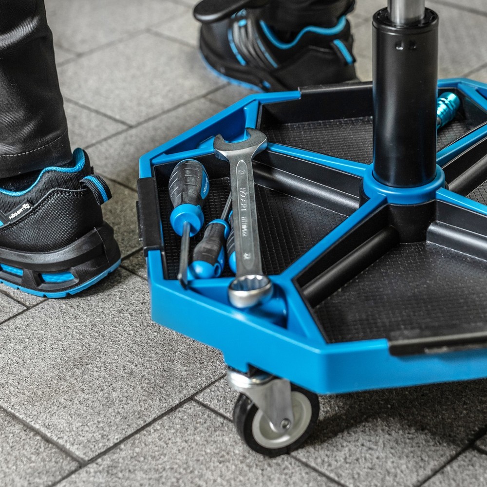 Adjustable Workshop Seat Creeper Rolling Telescopic Mobile 370-520mm H Chair