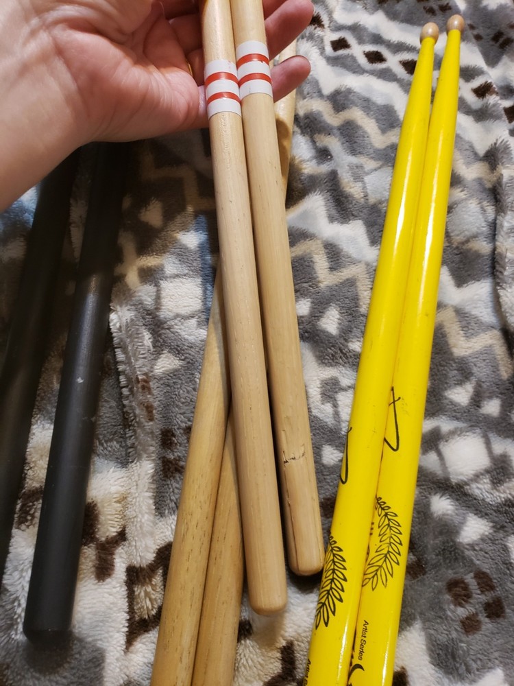 Lot Of 8 Used Drumsticks.