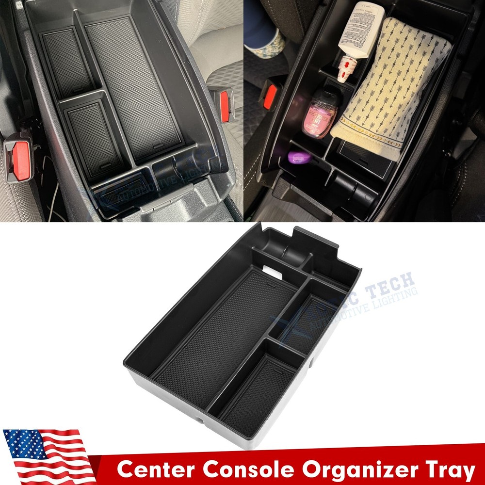 Black Armrest Insert Container Secondary Storage Box For Ford Escape 2020-2026