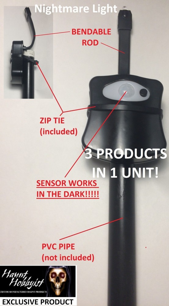 Nightmare Light LED PIR Sensor trigger pressure mat Strobe DIY Haunted House
