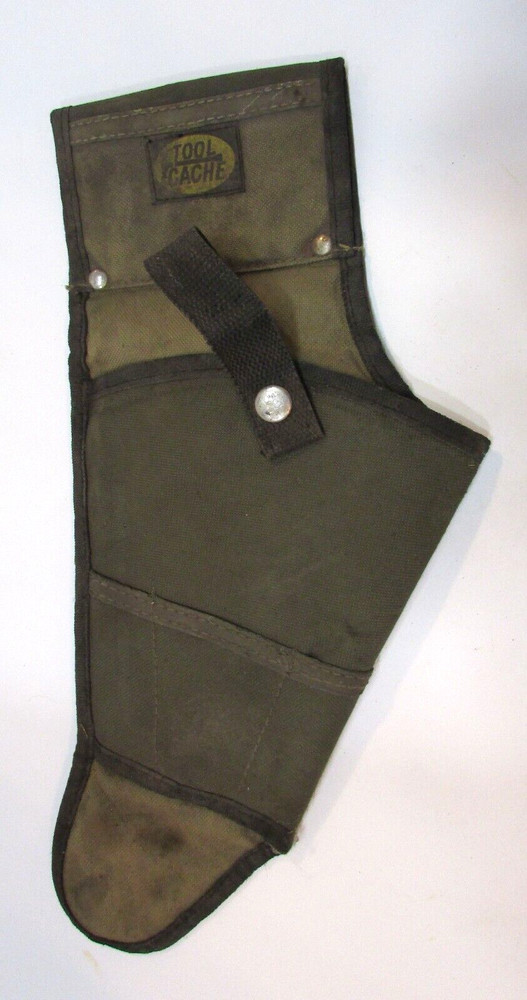 Vintage 1960's Tool Cache 15.5" Long Green Canvas Holster