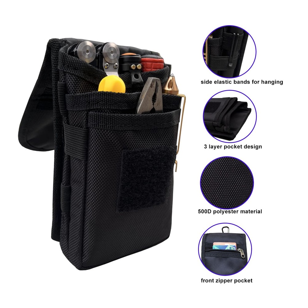 Belt Tool Pouch Holster Multitool Organizer for EDC Gears Cellphone Case