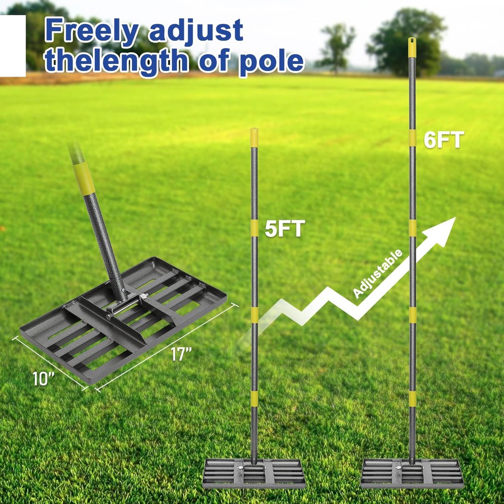 FLY HAWK Lawn Leveling Rake | Levelawn Tool | Level Soil or Dirt Ground Surfa...