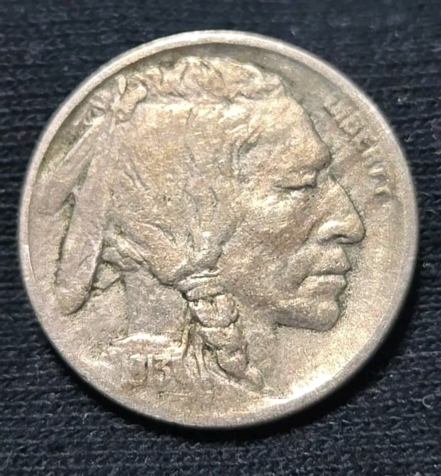 1913 D TYPE 1 BUFFALO NICKEL - F+