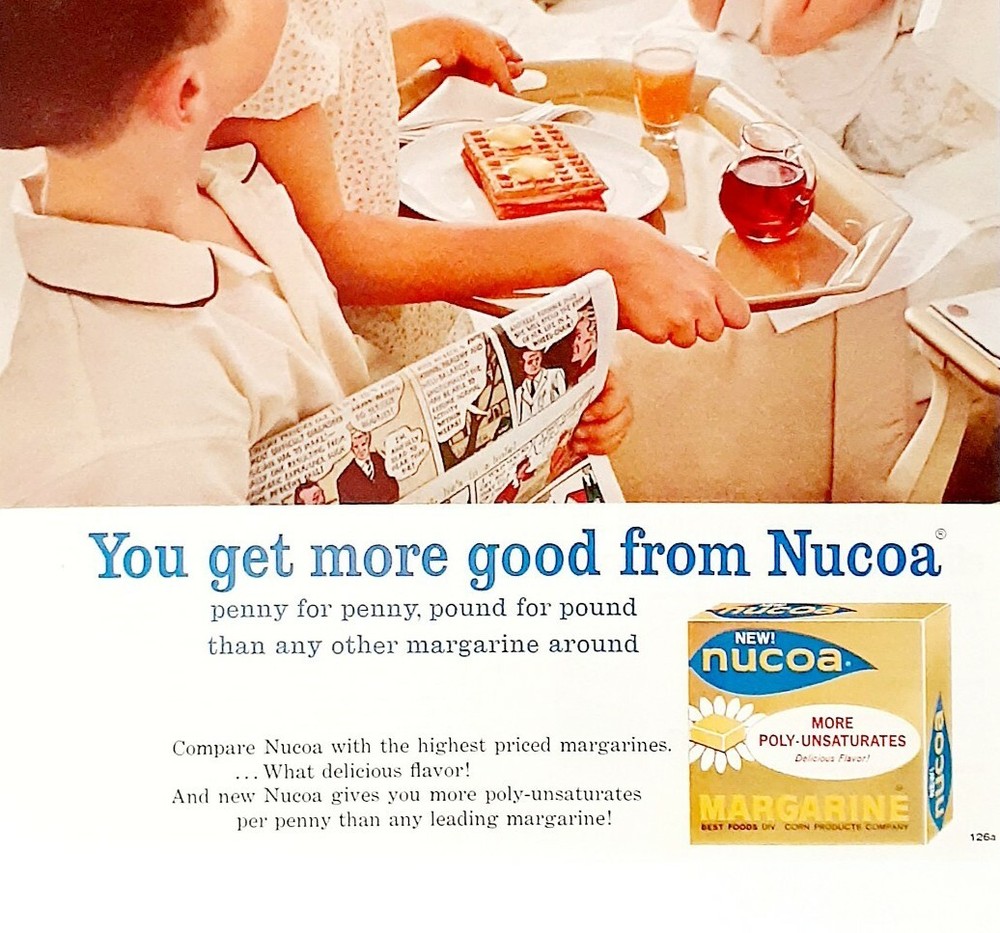 Nucoa margarine ad vintage 1964 original advertisement