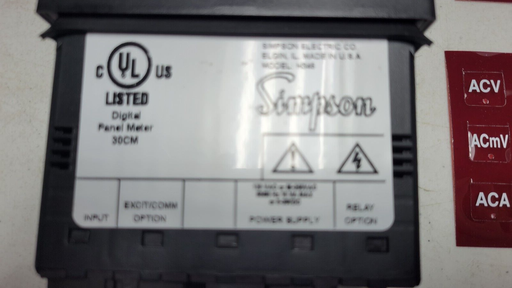 Simpson H335 Advanced Digital Controller Input & Display