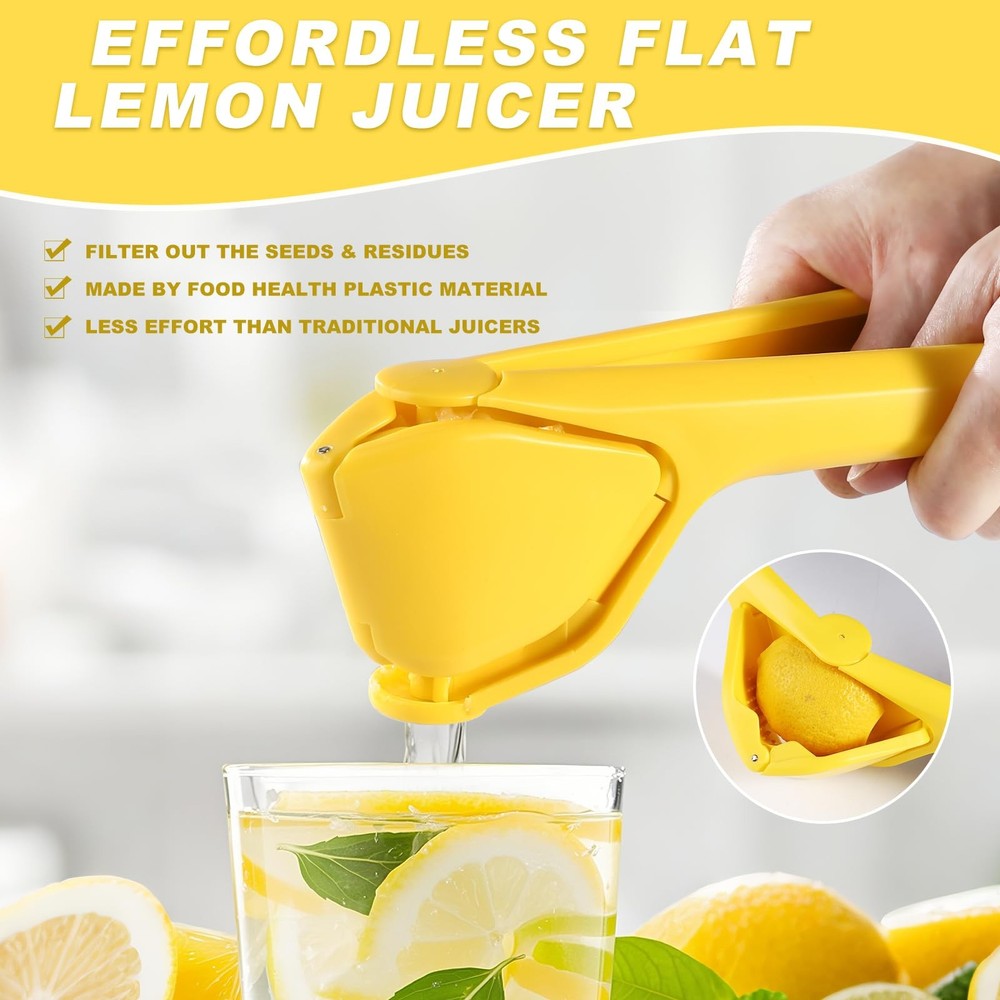 Lemon Squeezer, Effective Squeezing Juice Press, Easy-to-Use, Sturdy Flat Man...