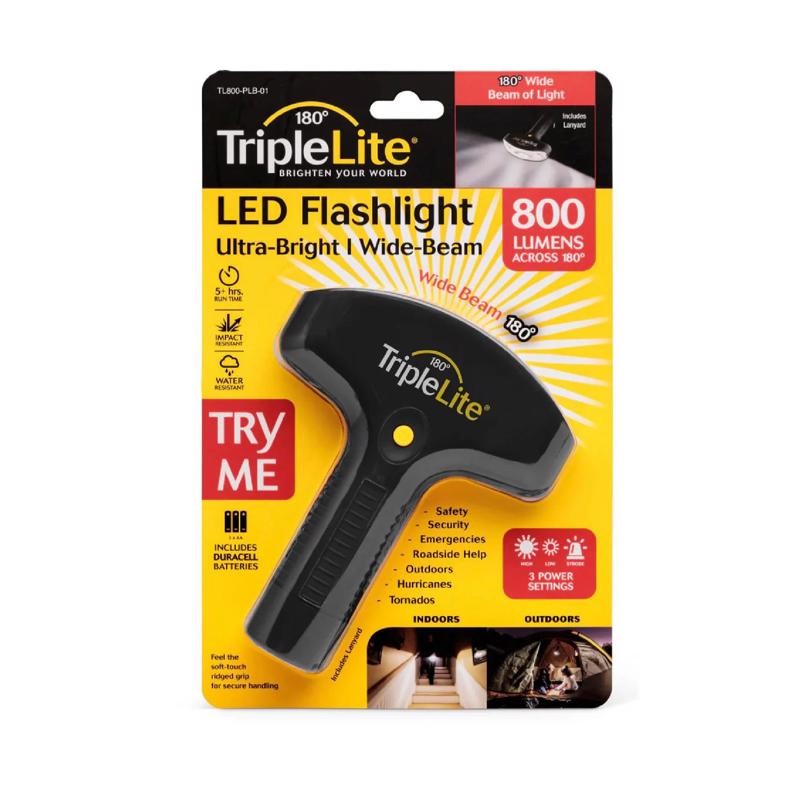 TripleLite 807 lm Black LED Flashlight AA Battery