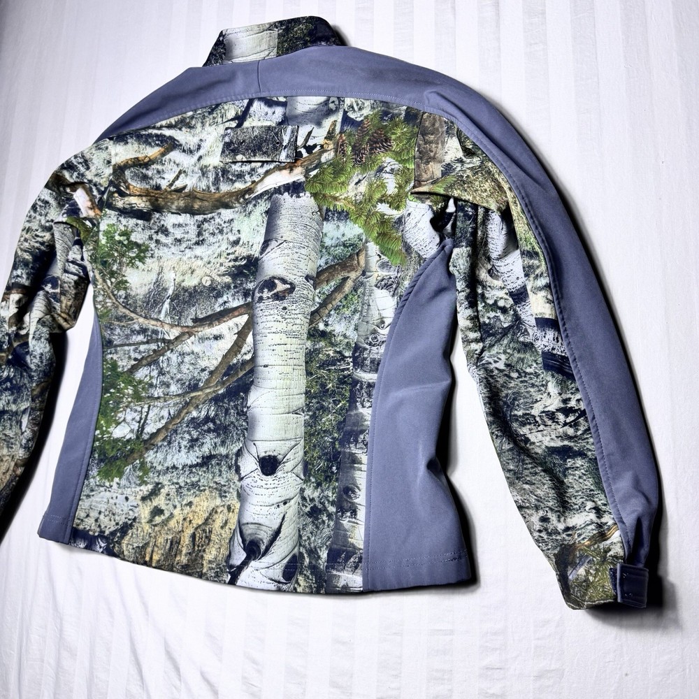 Mossy Oak Techshell Jacket Women's Small Scent Factor Woods Camo Hunting Gear