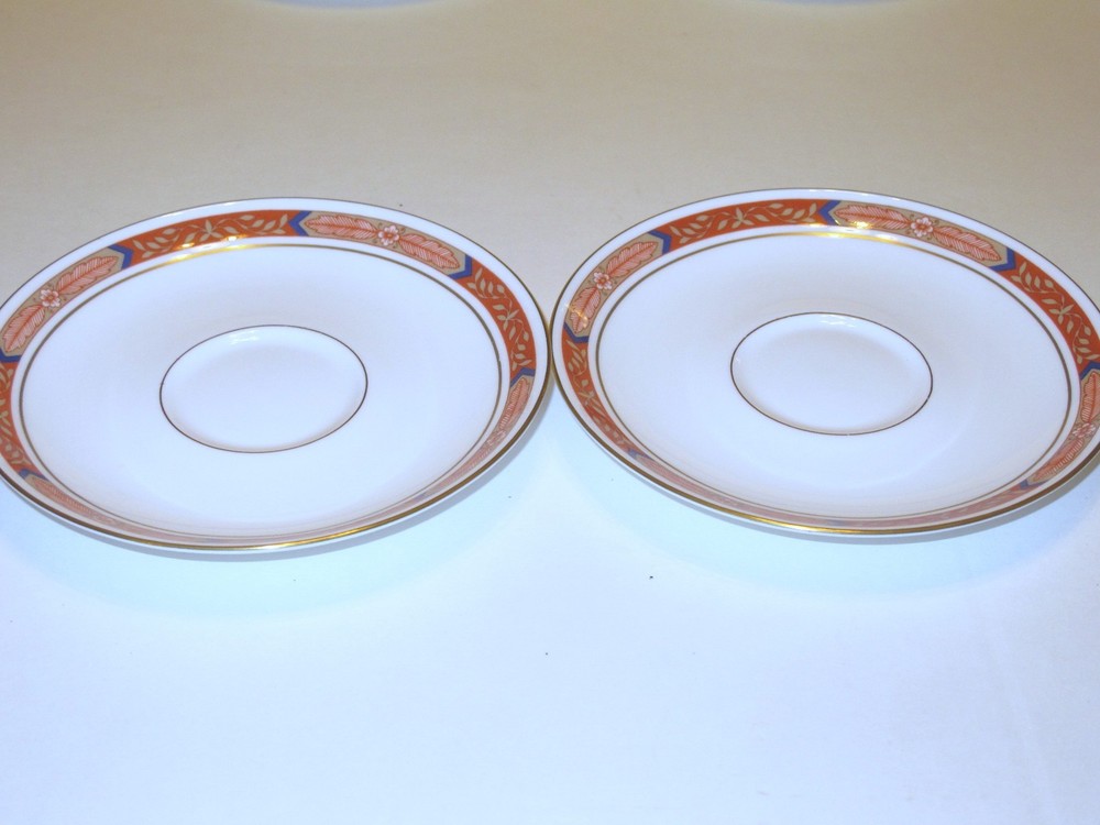 Royal Worcester Beaufort Red Rust Saucers- 2 available