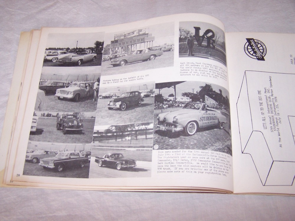 1976 STUDEBAKER 42 Page DRIVERS CLUB Publication