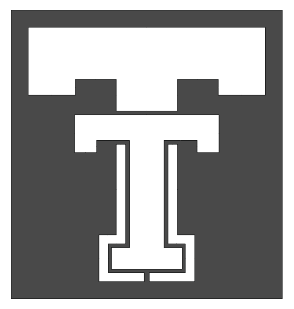 8"x8.5" Clear Plastic Stencil - Texas Tech (SC753)*****