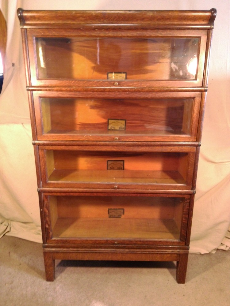ANTIQUE GLOBE WERNICKE OAK STACKING BOOKCASE