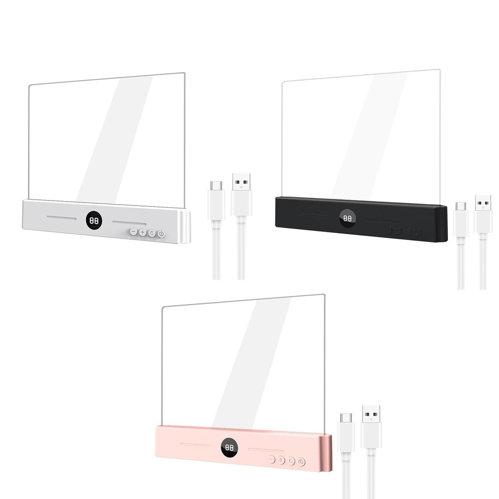 Rechargeable Flat LED Reading Light – Clear Full Page Book Lamp, Dimmable
