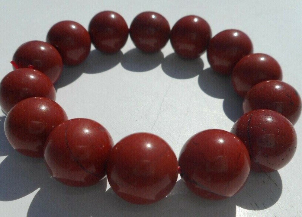 Red Jasper Beaded Stretch Bracelet