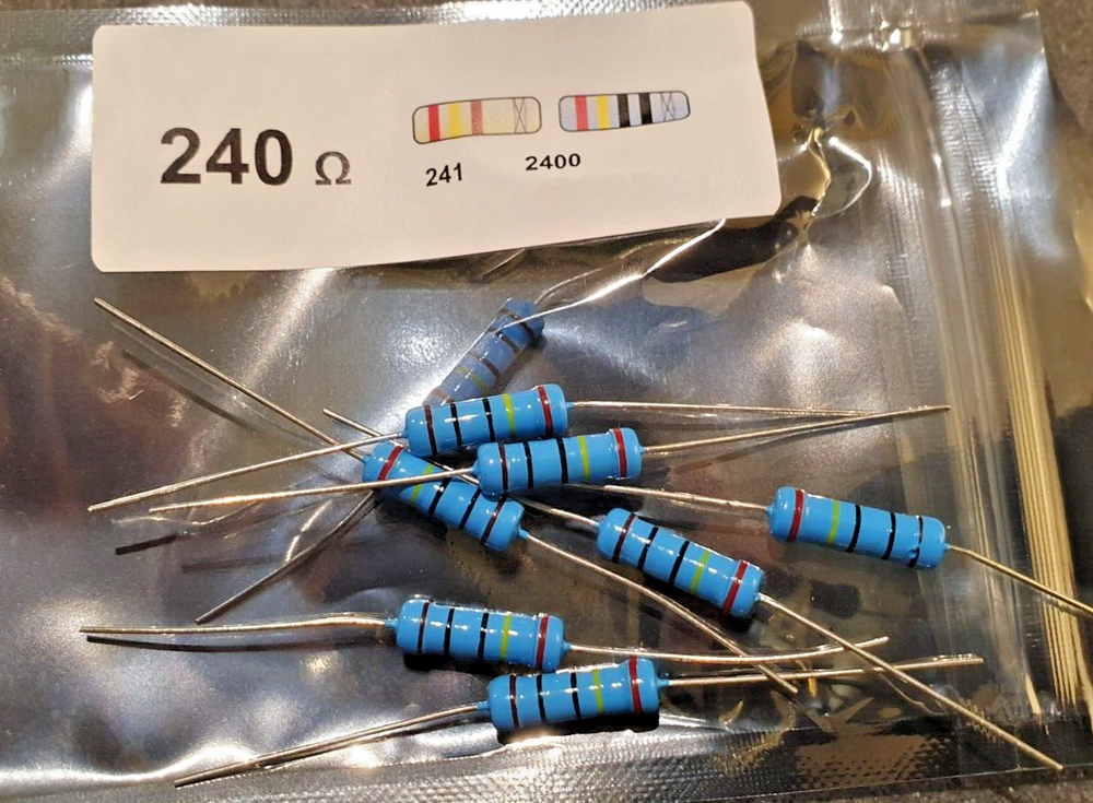 Resistor Organization Sticker System - Color Coded