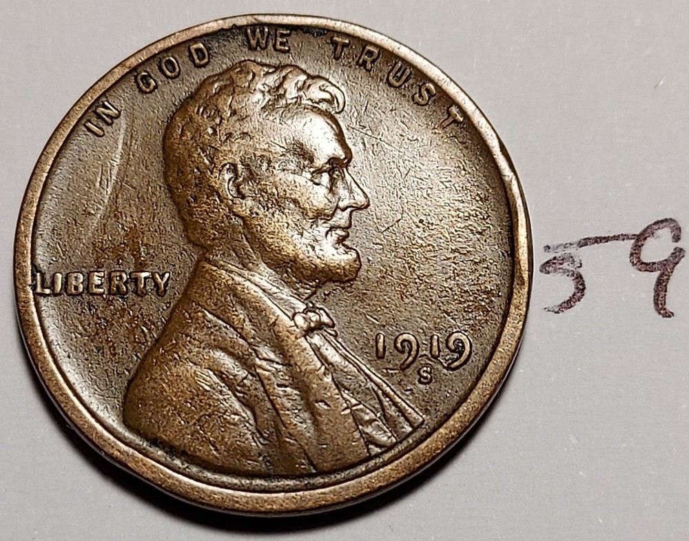 1919-S Lincoln Wheat Cent #59