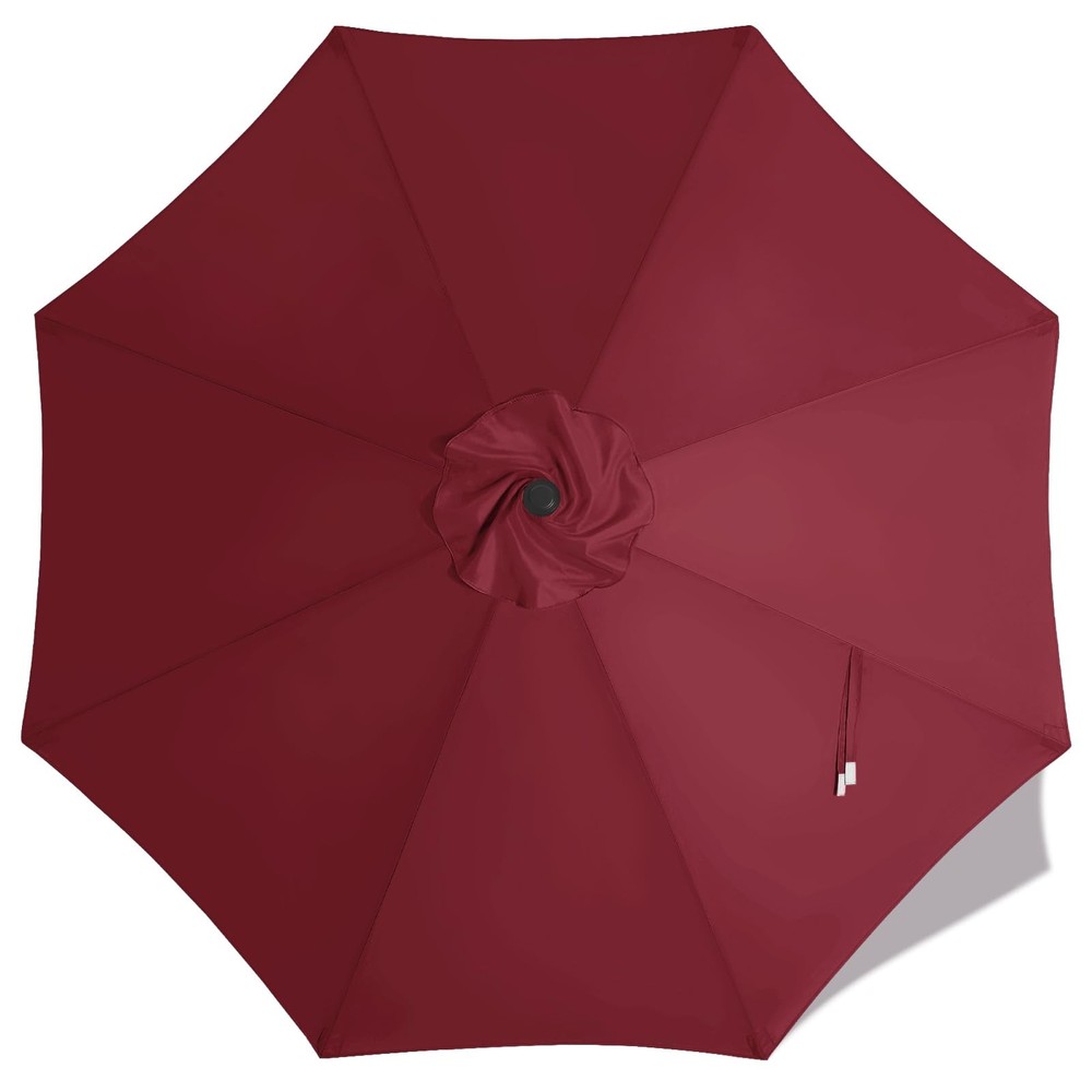 MASTERCANOPY Patio Umbrella 9 ft Replacement Canopy for 8 9FT, Burgundy