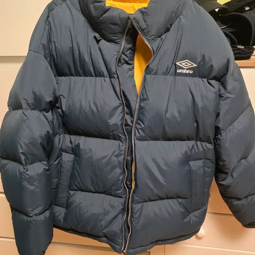 Umbro Double-Sided Yellow Goose Down Puffer Jacket