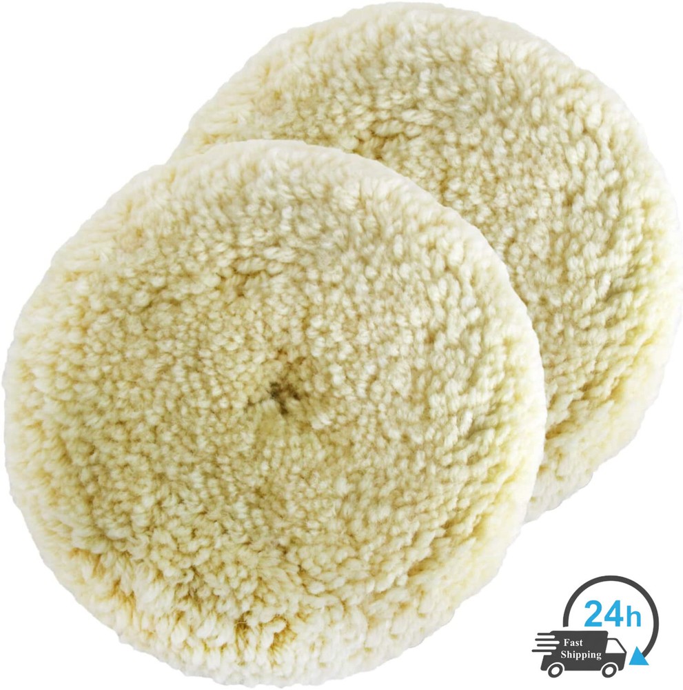wool pads buffing 3in-7In 100% Natural Wool Hook & Loop for Compound Cutting pad