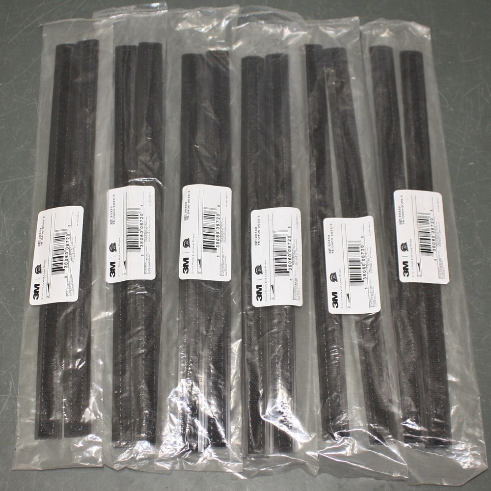 (6) 3M Scotch-Brite Mop Frame Hook And Loop Replacement Strips 20333, 1" x 14"