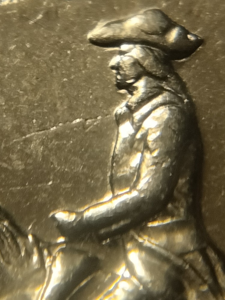1999 D State Quarter Misaligned Die Struck Thru Grease