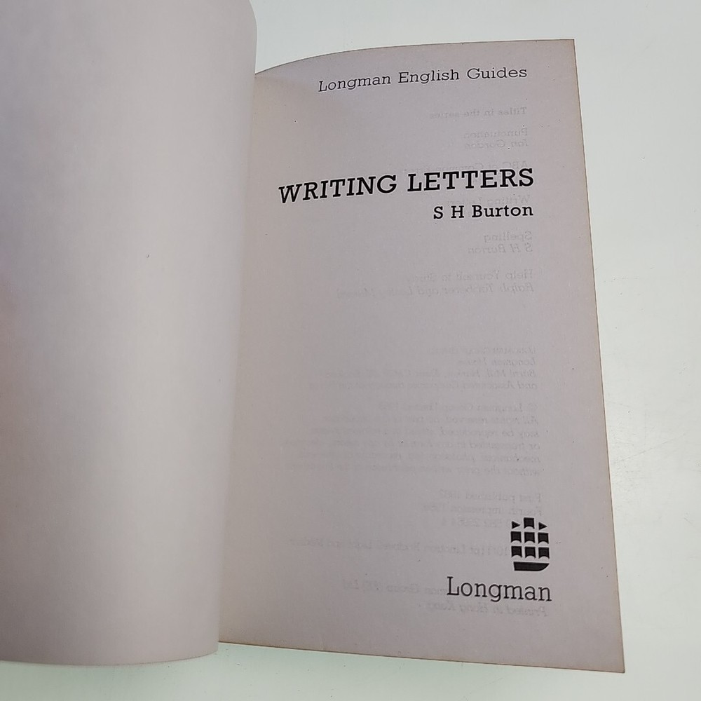 Writing Letters SH Burton 1986 Paperback Book