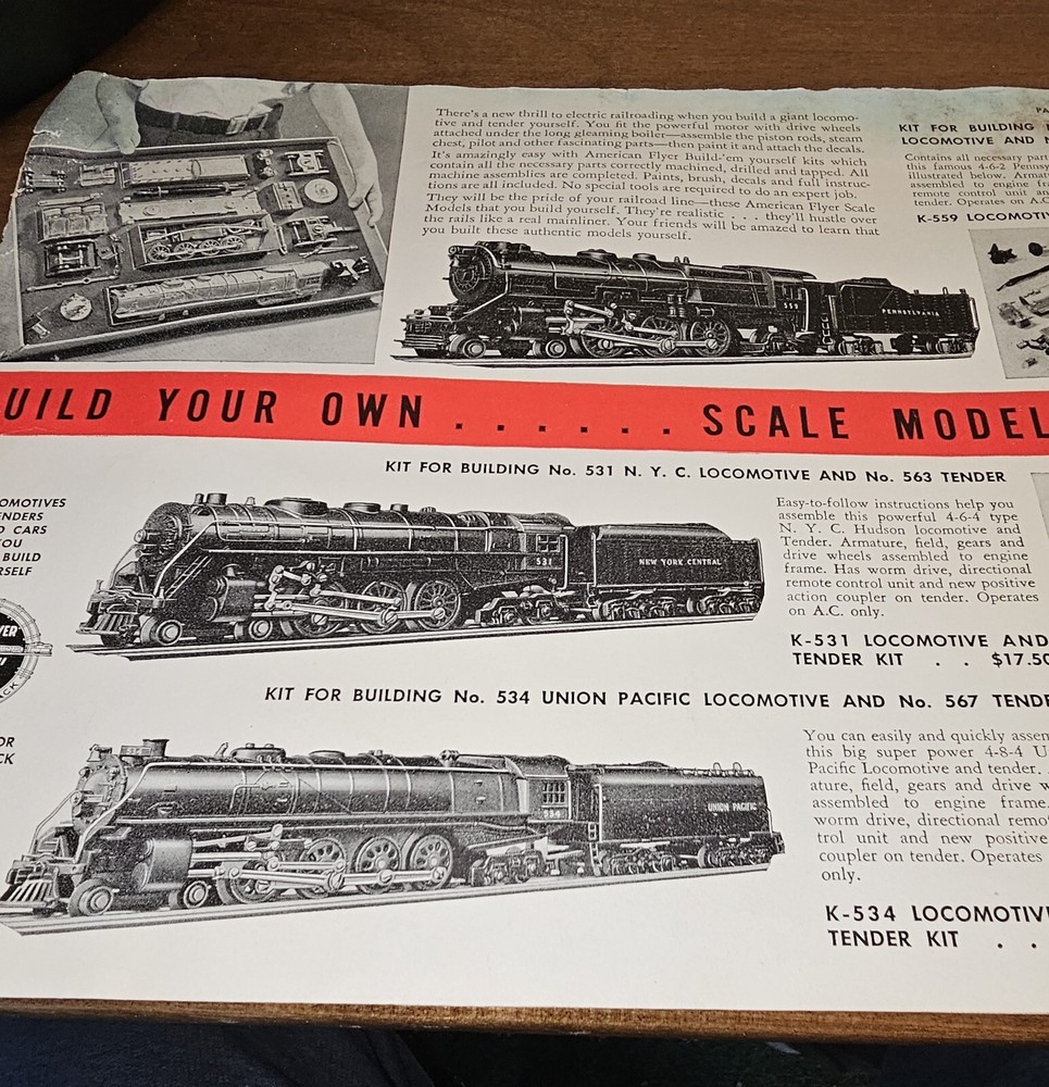 1950s American Flyer by Gilbert Model Railroad Catalog