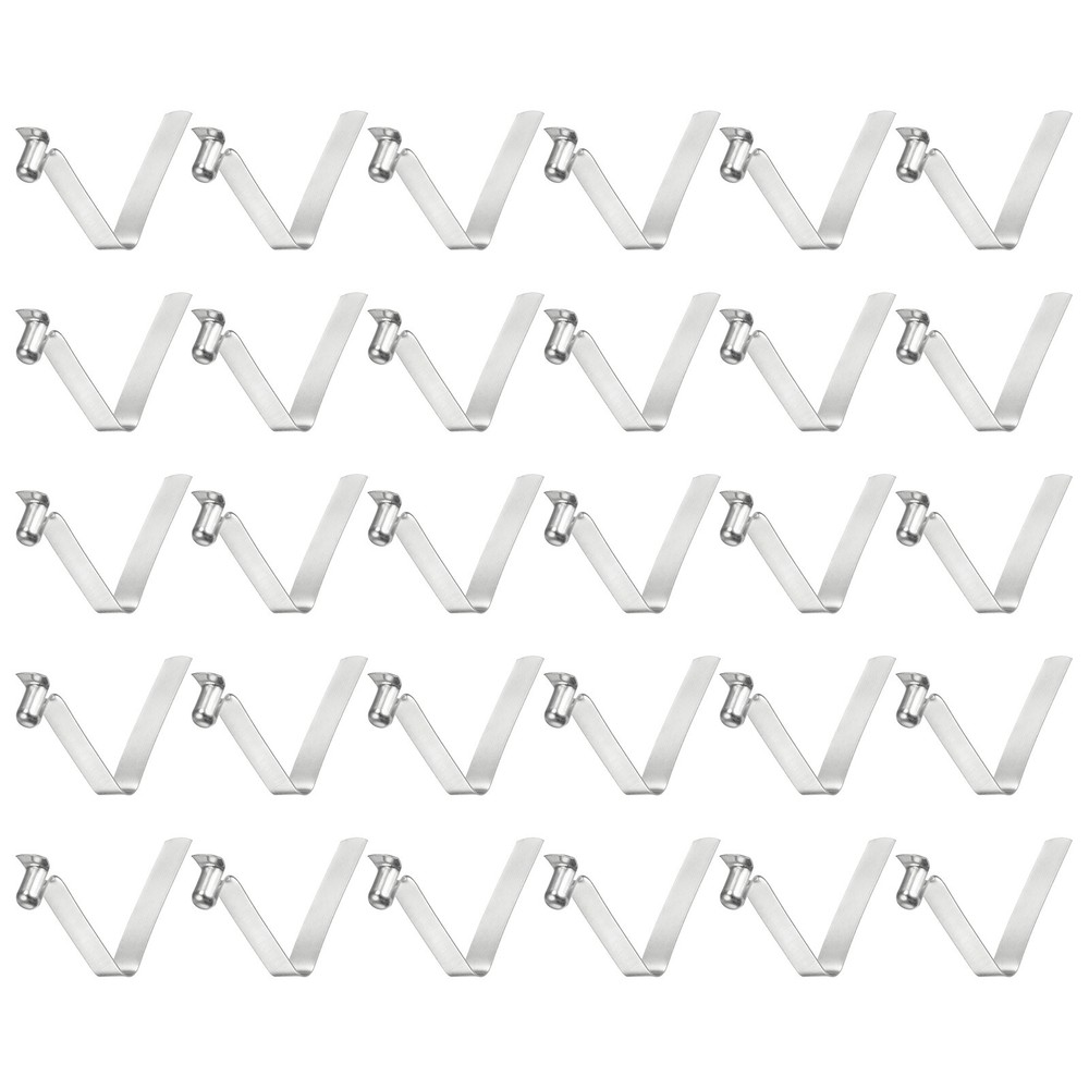30pcs 3.8x7.1x32mm Single Button V-Shaped Paddle Snap Spring Clips Hollow Head