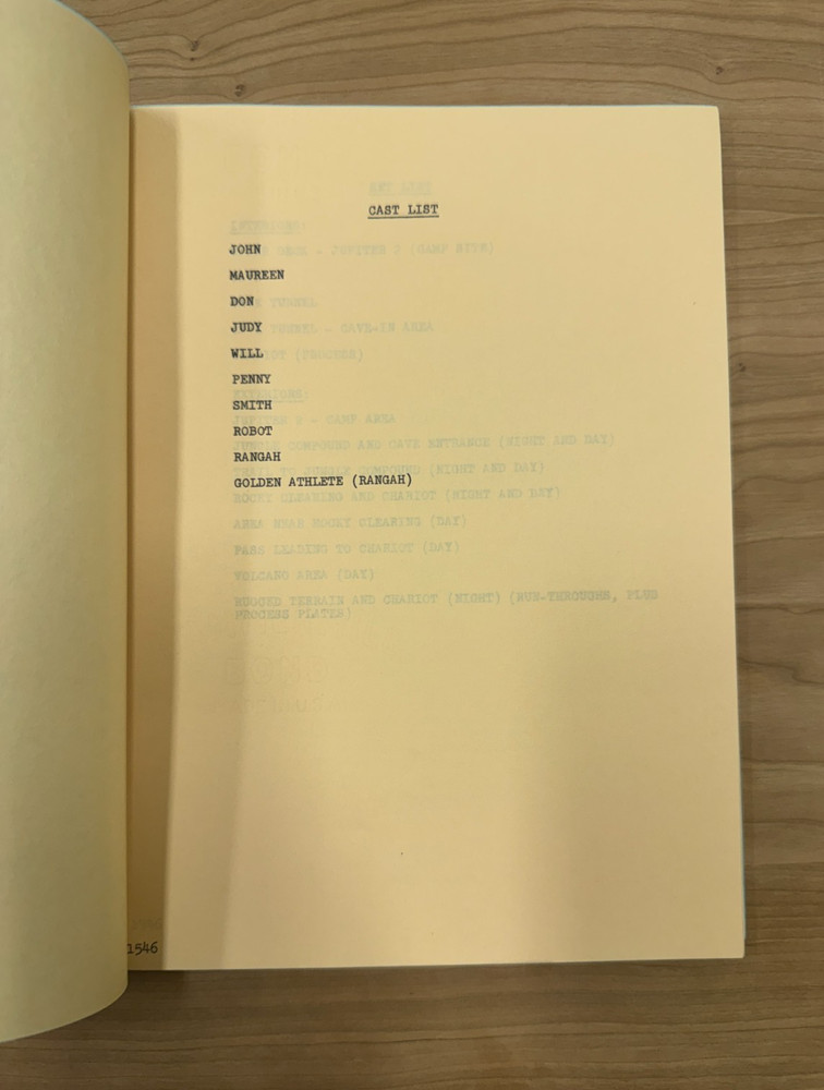 Lost in Space "The Space Primevals" TV Show Script - Classic Sci Fi Irwin Allen