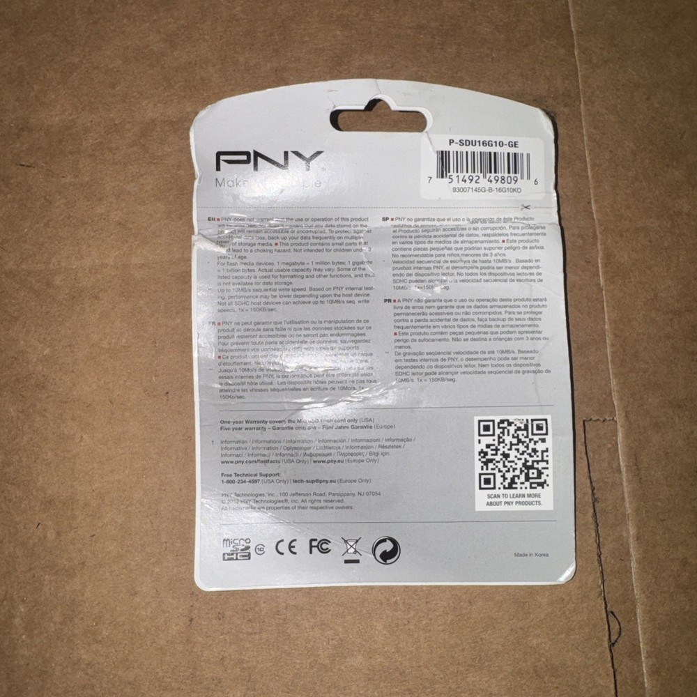 Pny 16gb Micro SD HC. A5