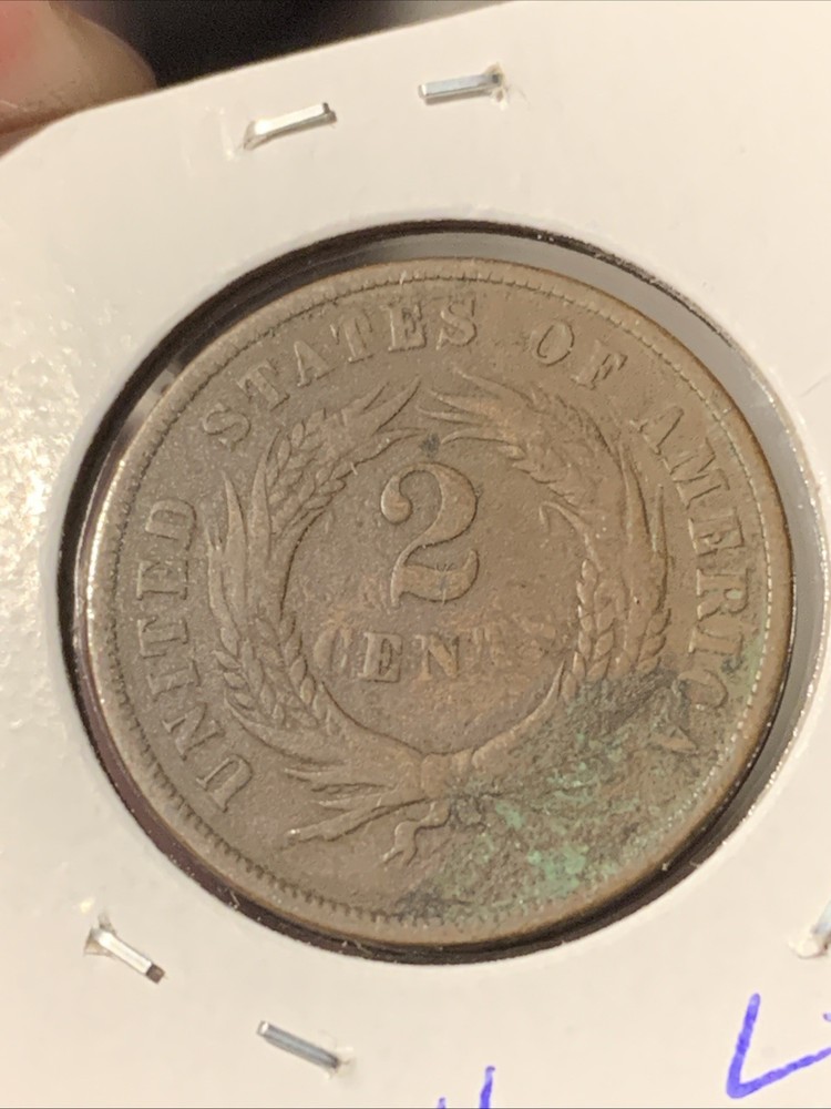 1867 Two Cent Piece ~ Very Fine VF Details ~