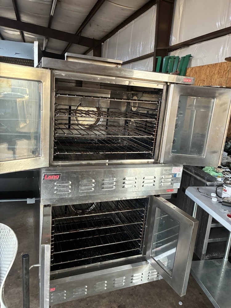LANG DOUBLE STACK FULL SIZE NATURAL GAS CONVECTION OVEN