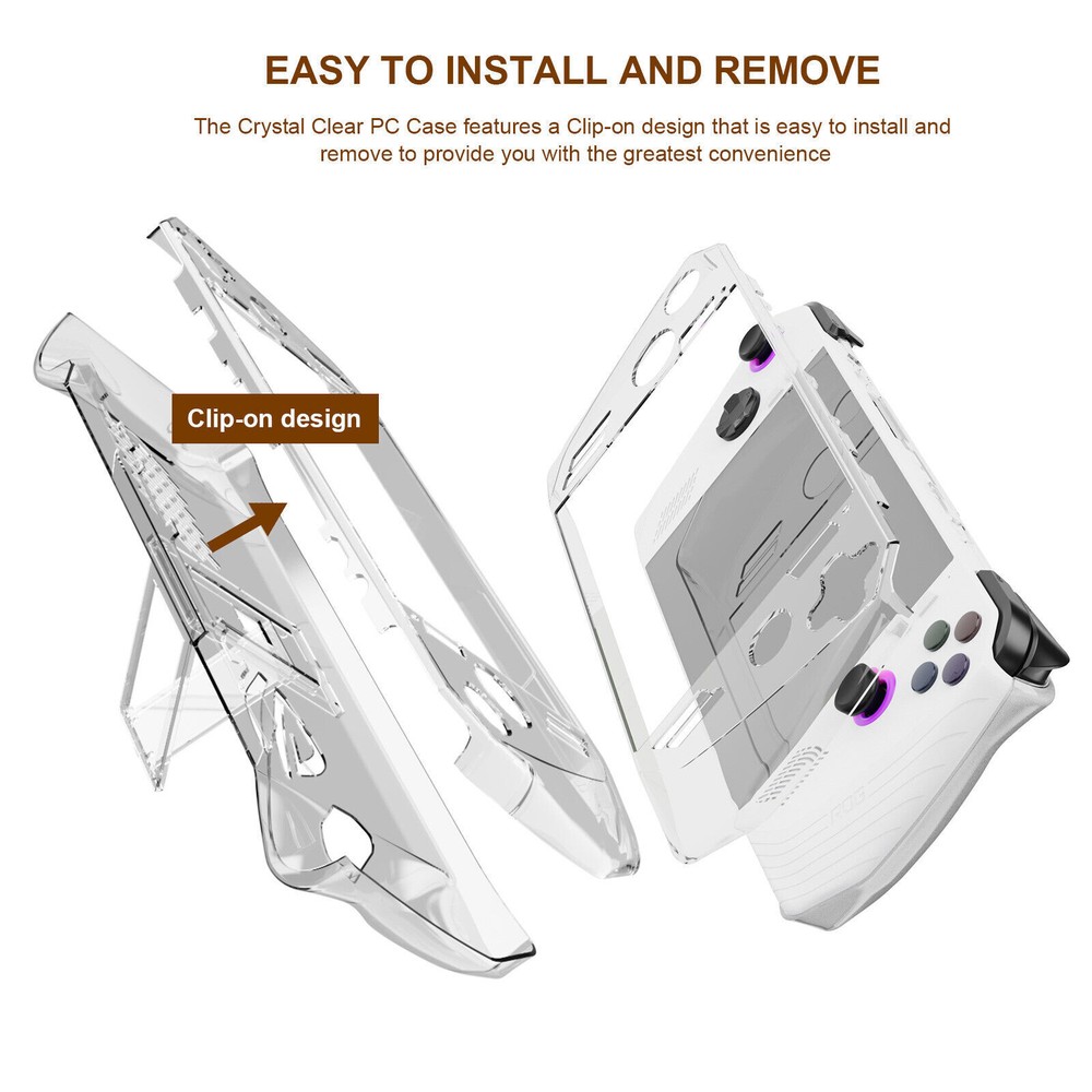 Crystal Clear Case Protective Case Cover for ROG Ally Game Console