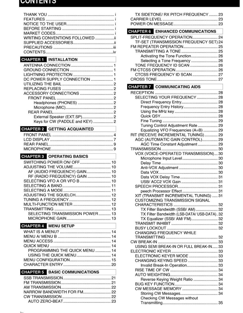 Kenwood TS-590S Operator Instruction Manual User Guide COIL BOUND