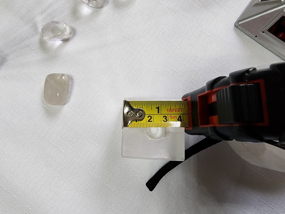 Selenite Chime/ Stick/ Spell Candle Holder - Cleansing Square
