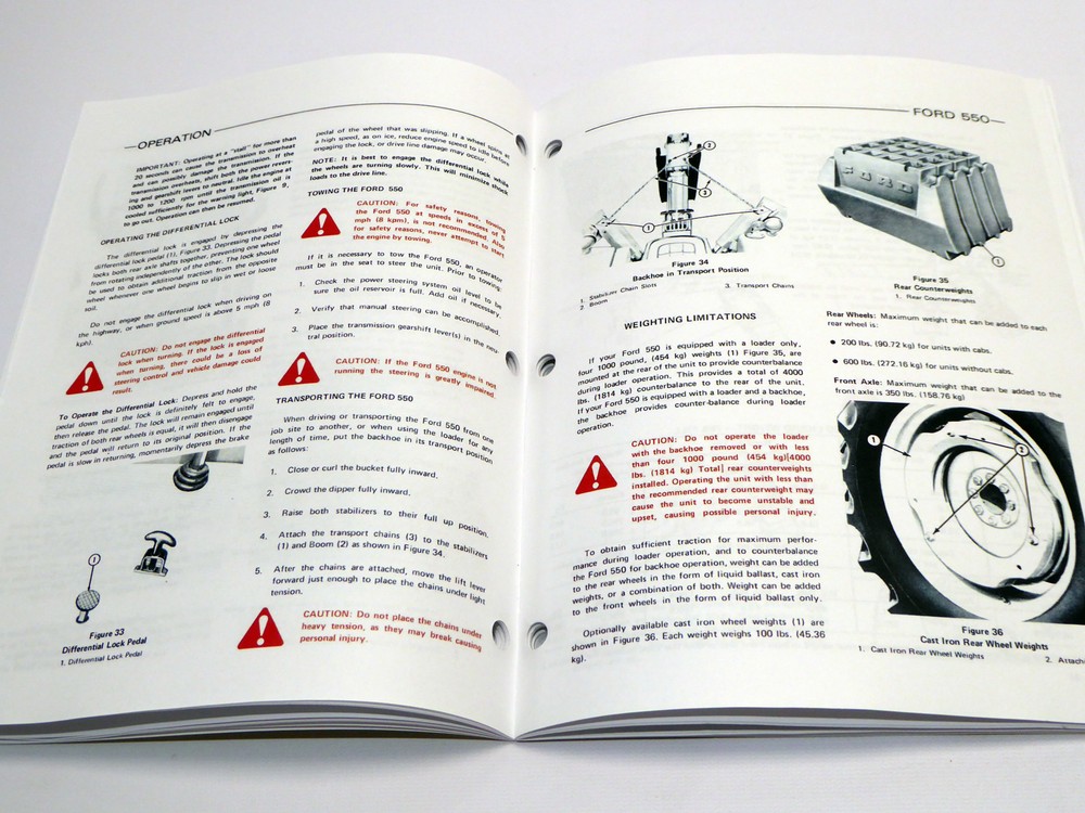 Ford 550 Tractor Loader Backhoe Operators Manual Maintenance Guide Book NEW