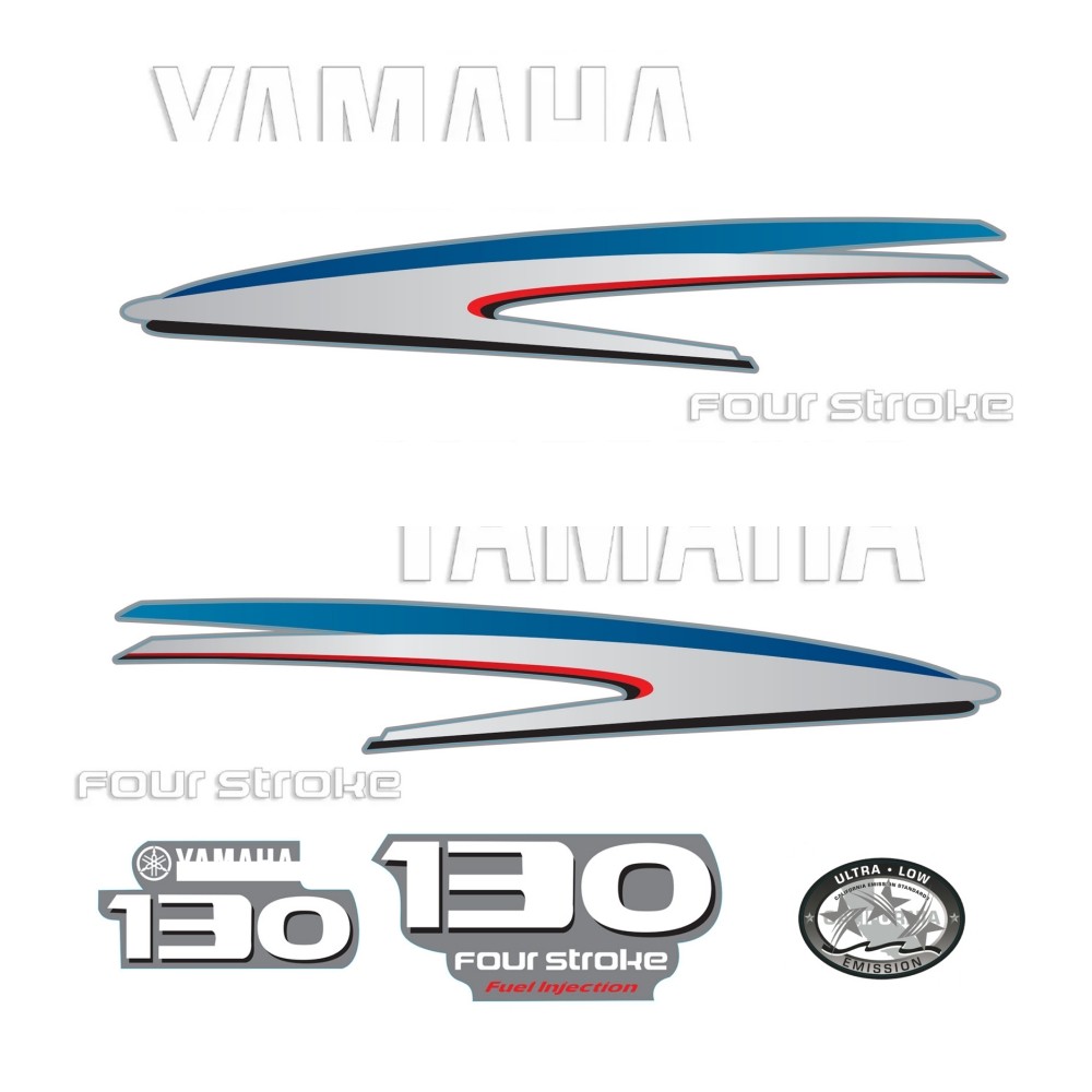Yamaha 130 hp four stroke outboard engine decals/sticker kit