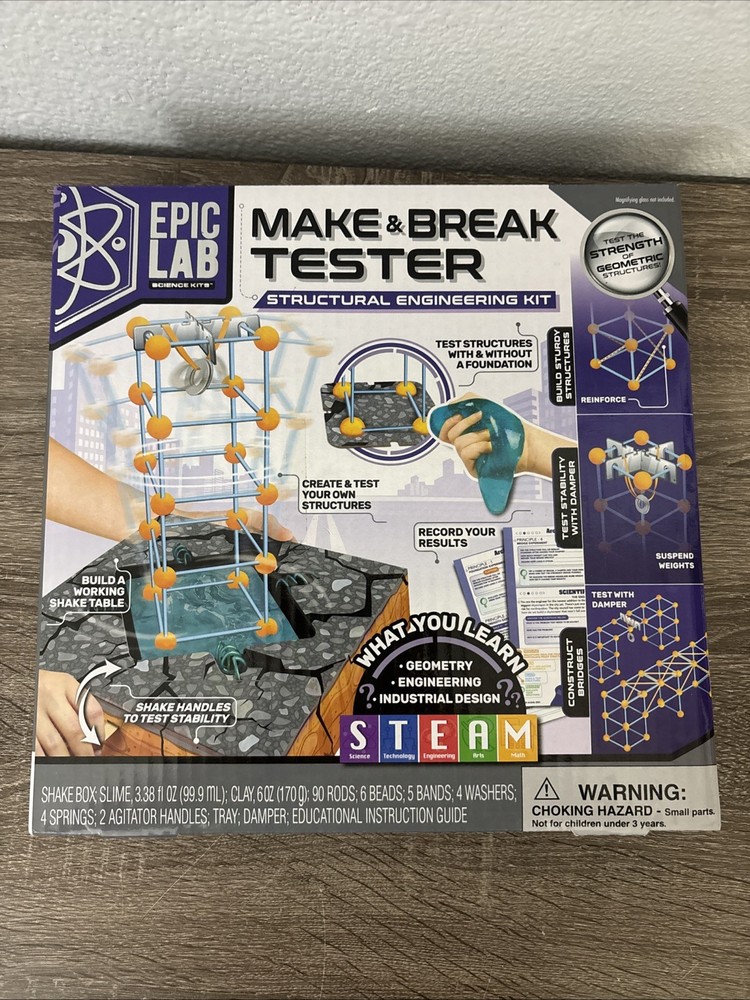 NEW*** EPIC LAB Make and Break Tester Structural Engineering Kit Build & Test