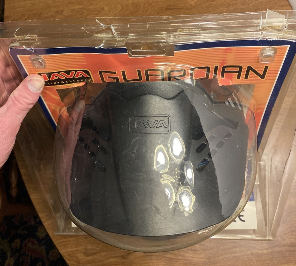 JAVA Paintball Mask Guardian Black Face Semi-Mirrored Thermal Lens Shield *READ*