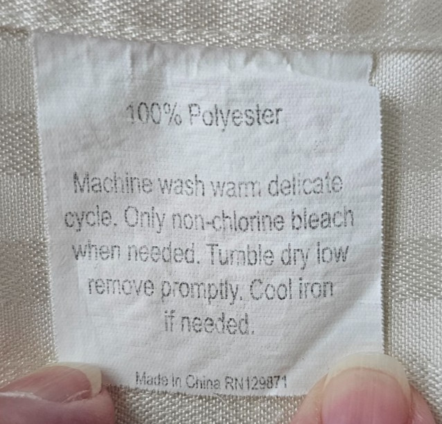 Silver Striped Tablecloth 100% Polyester 60" X 100", EUC Silver Anniversary