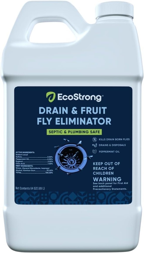 Drain Fly Eliminator Liquid Cedar Scent Kill Odor Prevent Drain Flies