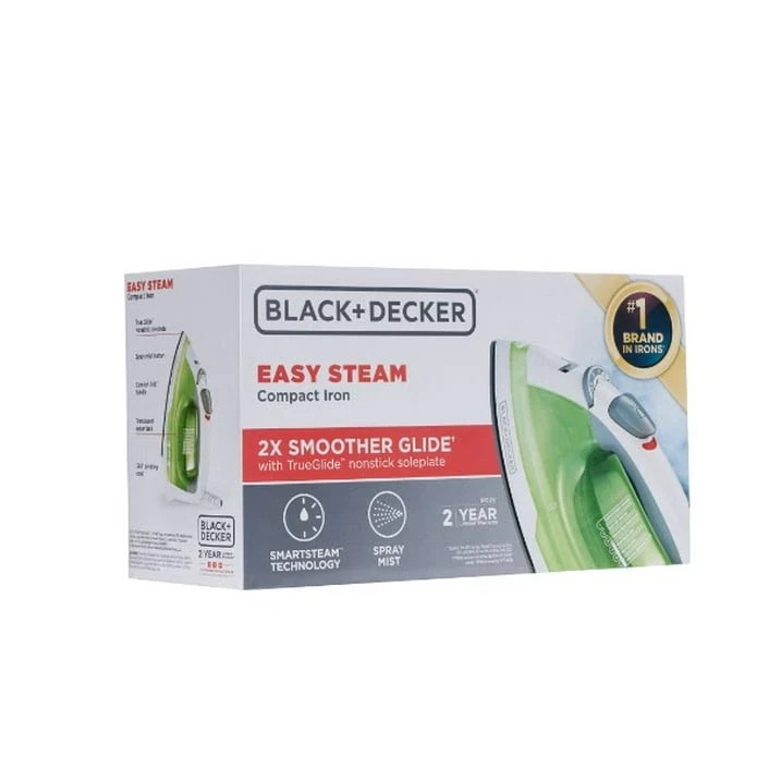 Black+Decker 1200W Easy Steam Compact Iron