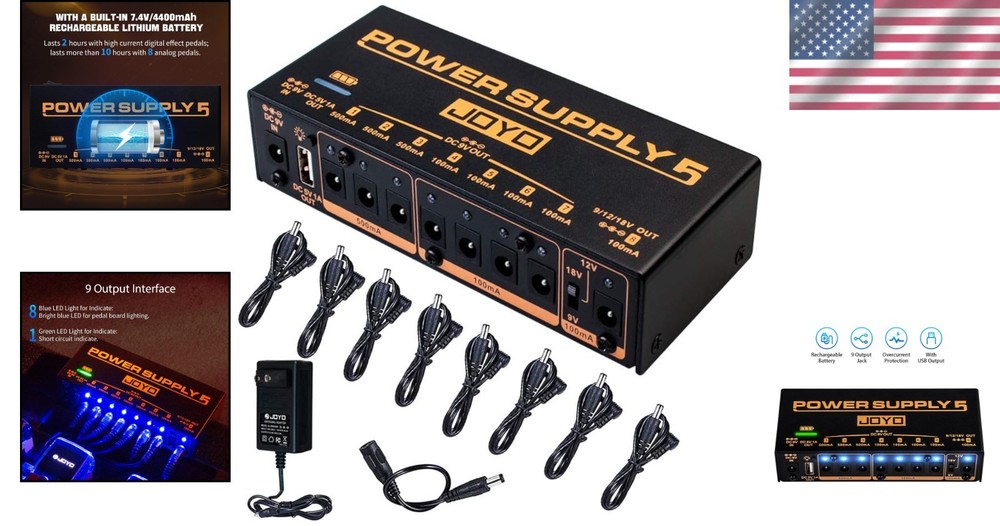 Battery-Powered Guitar Effect Pedal Supply