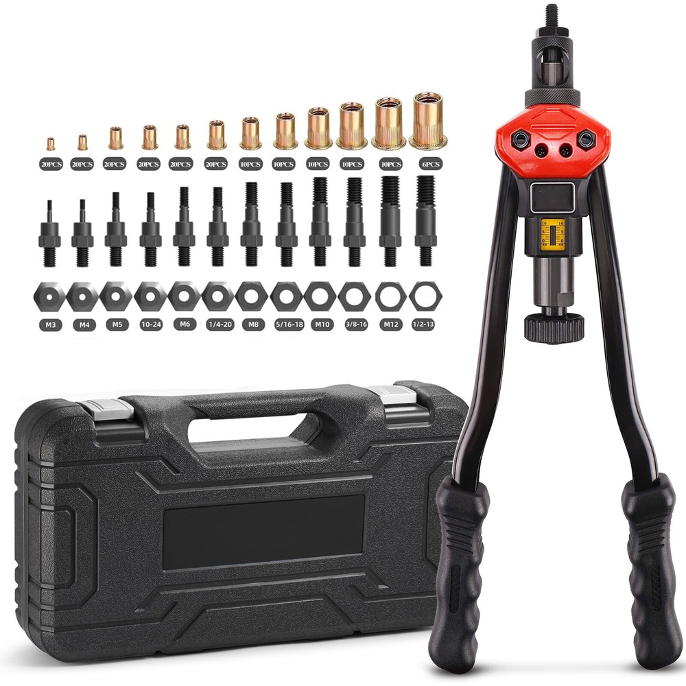 Rivet Nut Gun Kit Rivnut Tool Nut Setter Thread Setting Nutsert Tool SAE&Metric