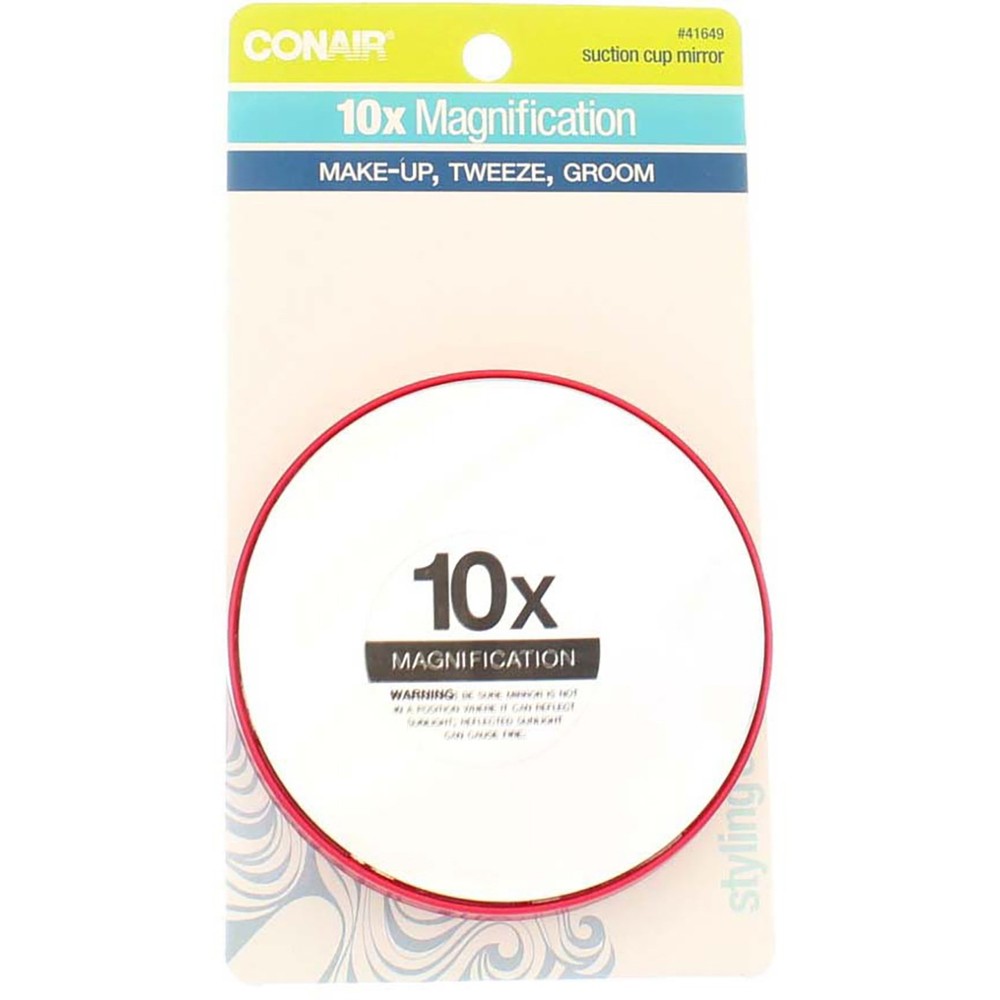 3 Pack Conair Suction Cup Mirror, 10x Magnification