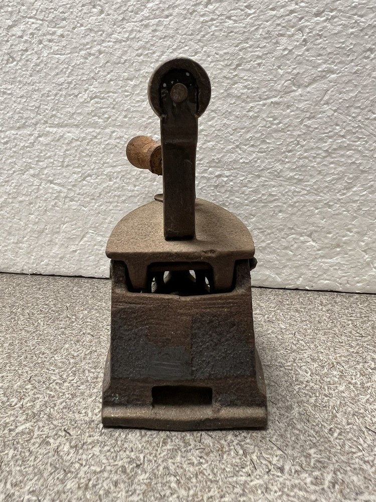 Vintage Mini 4.5” Cast Iron Coal Fired Clothes Press Iron-Decorative