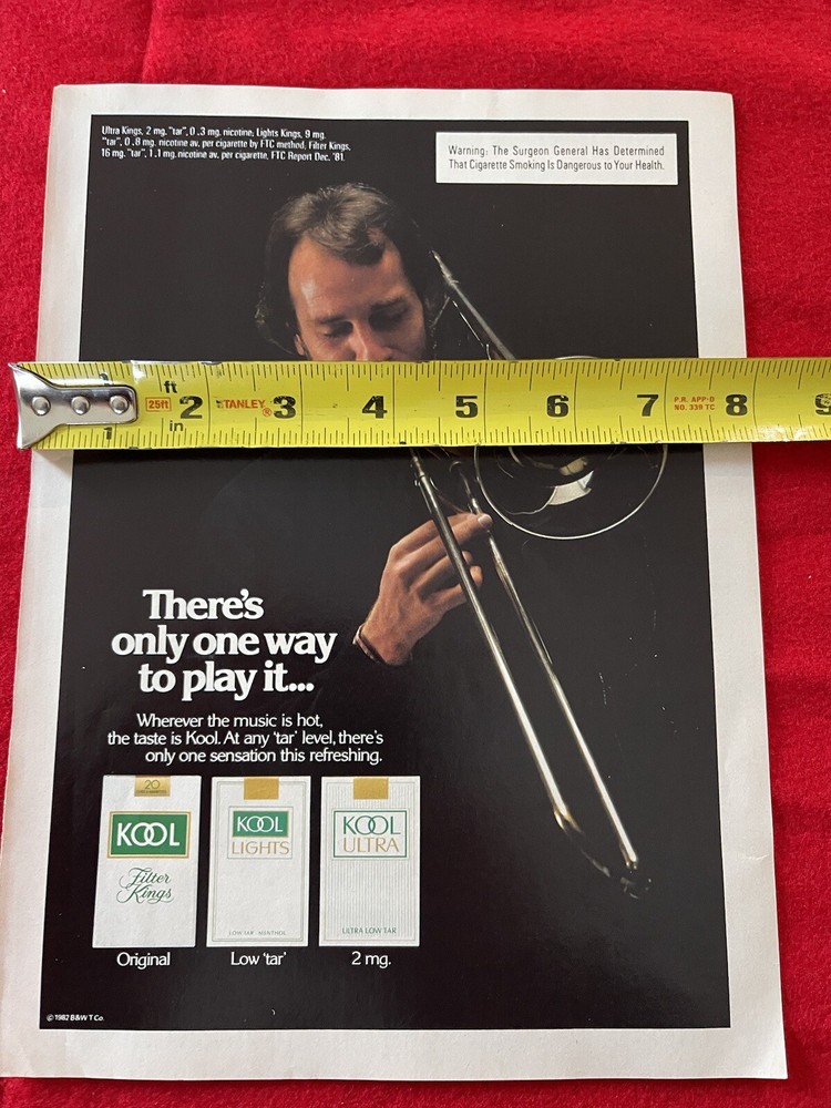 Vintage 1983 Kool Cigarettes Print Ad