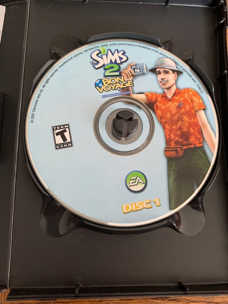 Sims 2 Bon Voyage Expansion Pack CD Rom Game