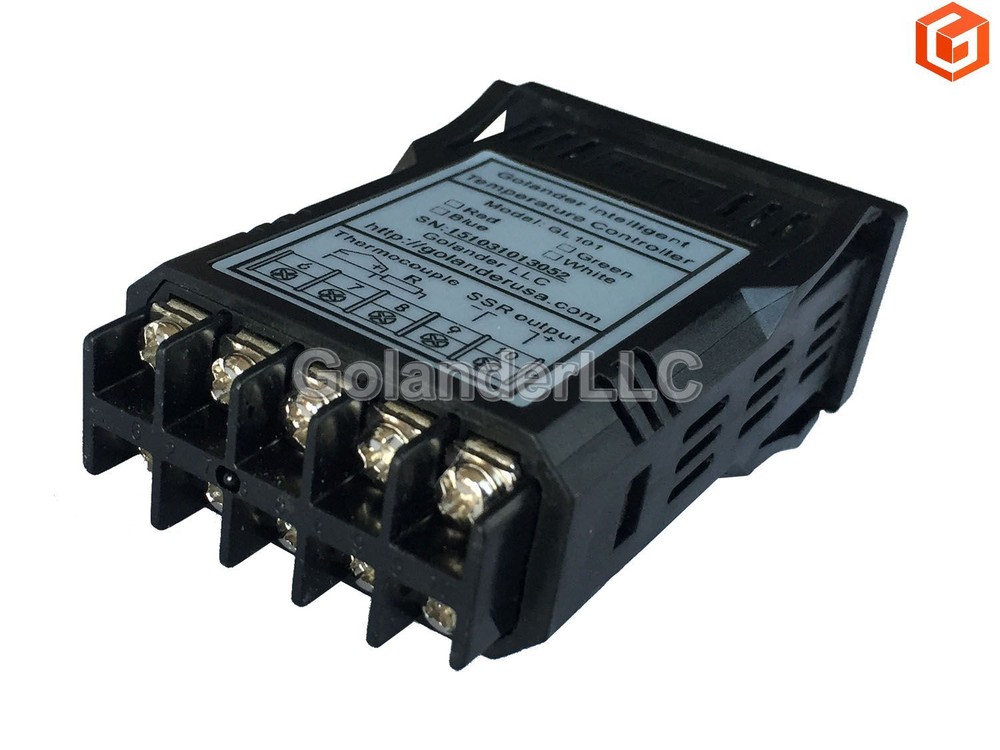 Universal 1/32DIN Digital PID Temperature Controller, Green with K thermocouple